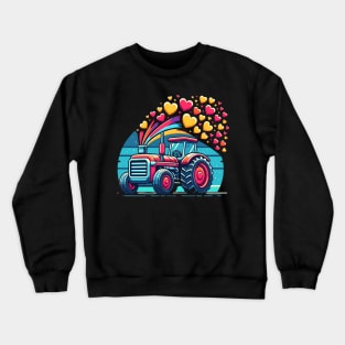 Cute Tractor | Valentines Day Crewneck Sweatshirt